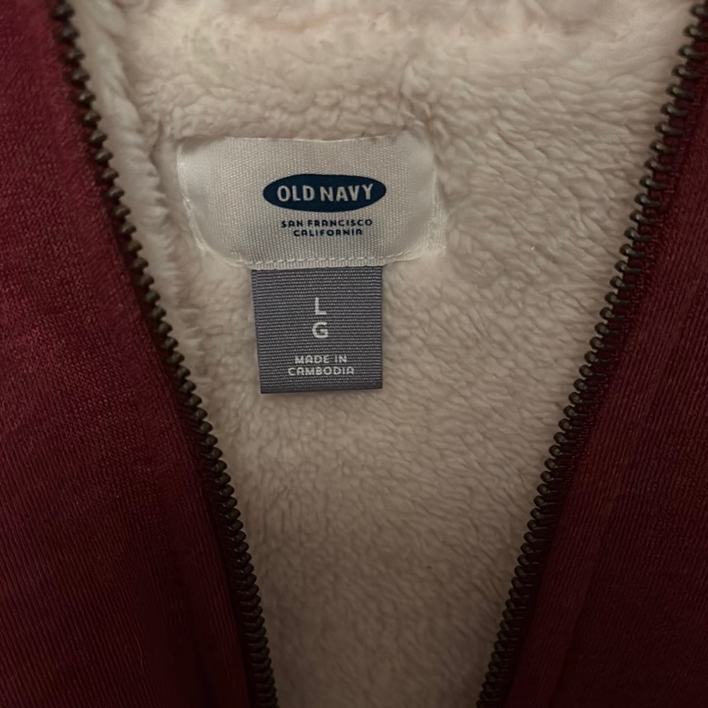 Old Navy Red Hoodie with White Accents - Picture 3 of 4